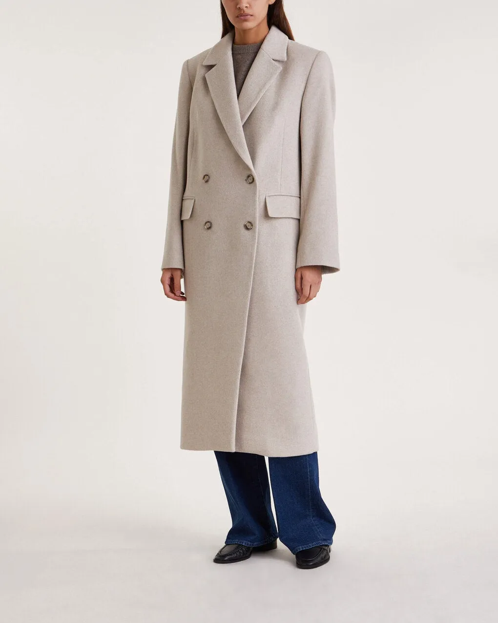 Dagmar   Coat Double Breasted  Cream 